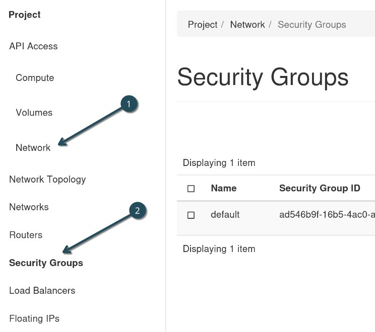 Security-Groups-Übersicht
