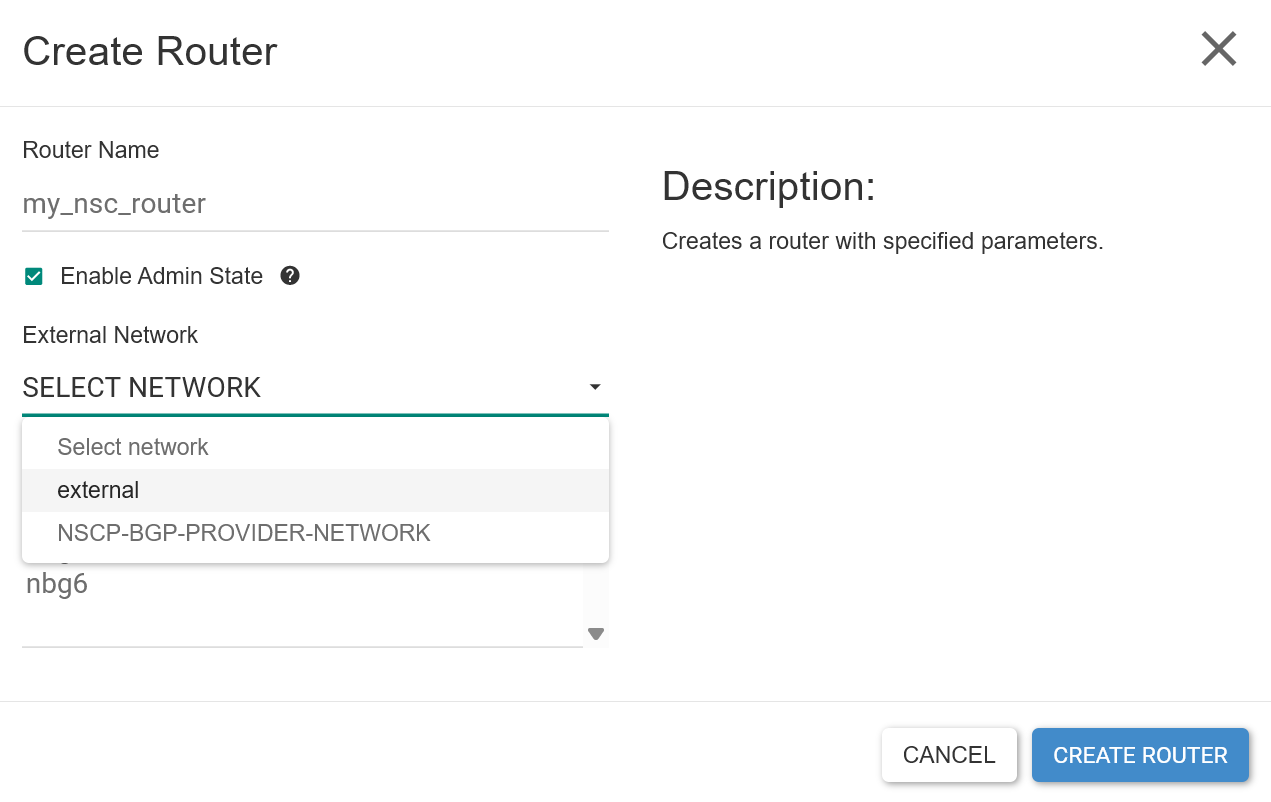 Router-Erstellung bestätigt