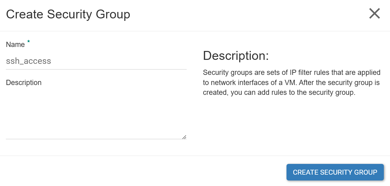 Name der Security Group